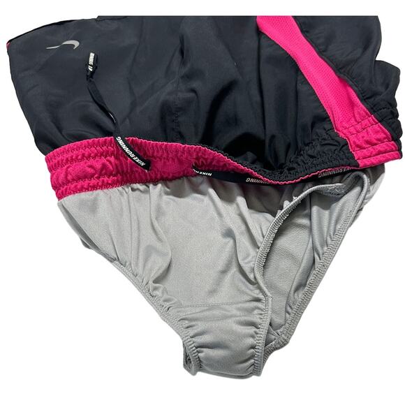 Nike Running Shorts Women XS Black Pink Lined Athleisure Dri Fit Activewear - Picture 8 of 8